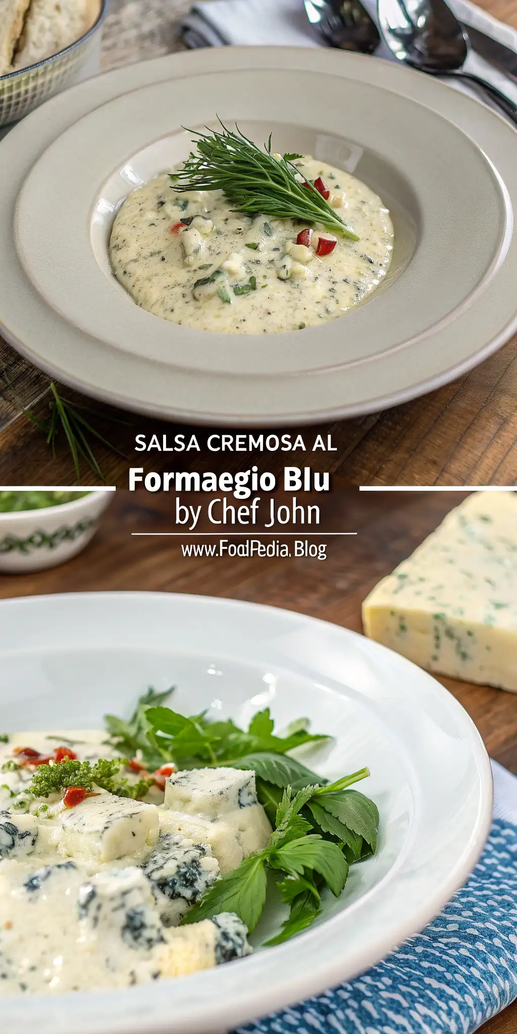 Pinterest image 1 for Salsa Cremosa al Formaggio Blu di Chef John
