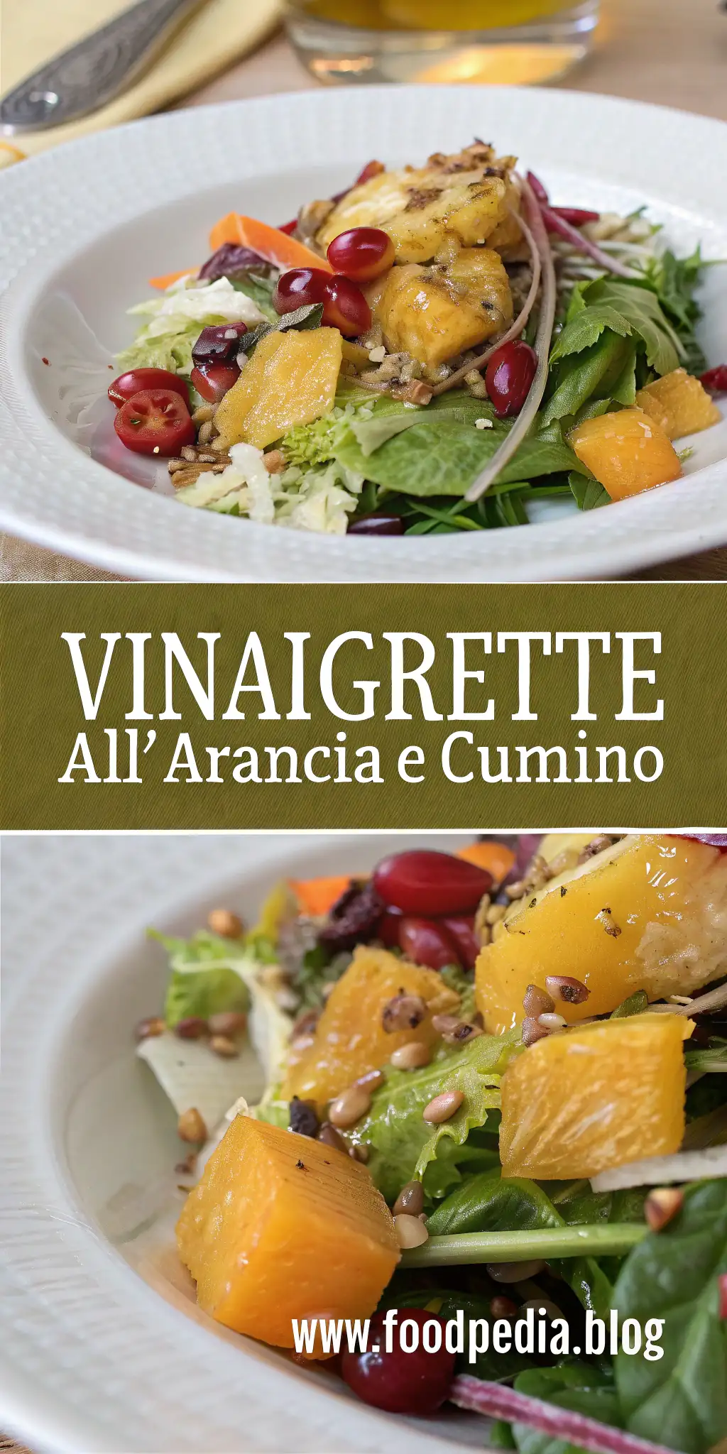 Pinterest image 1 for Vinaigrette all'Arancia e Cumino