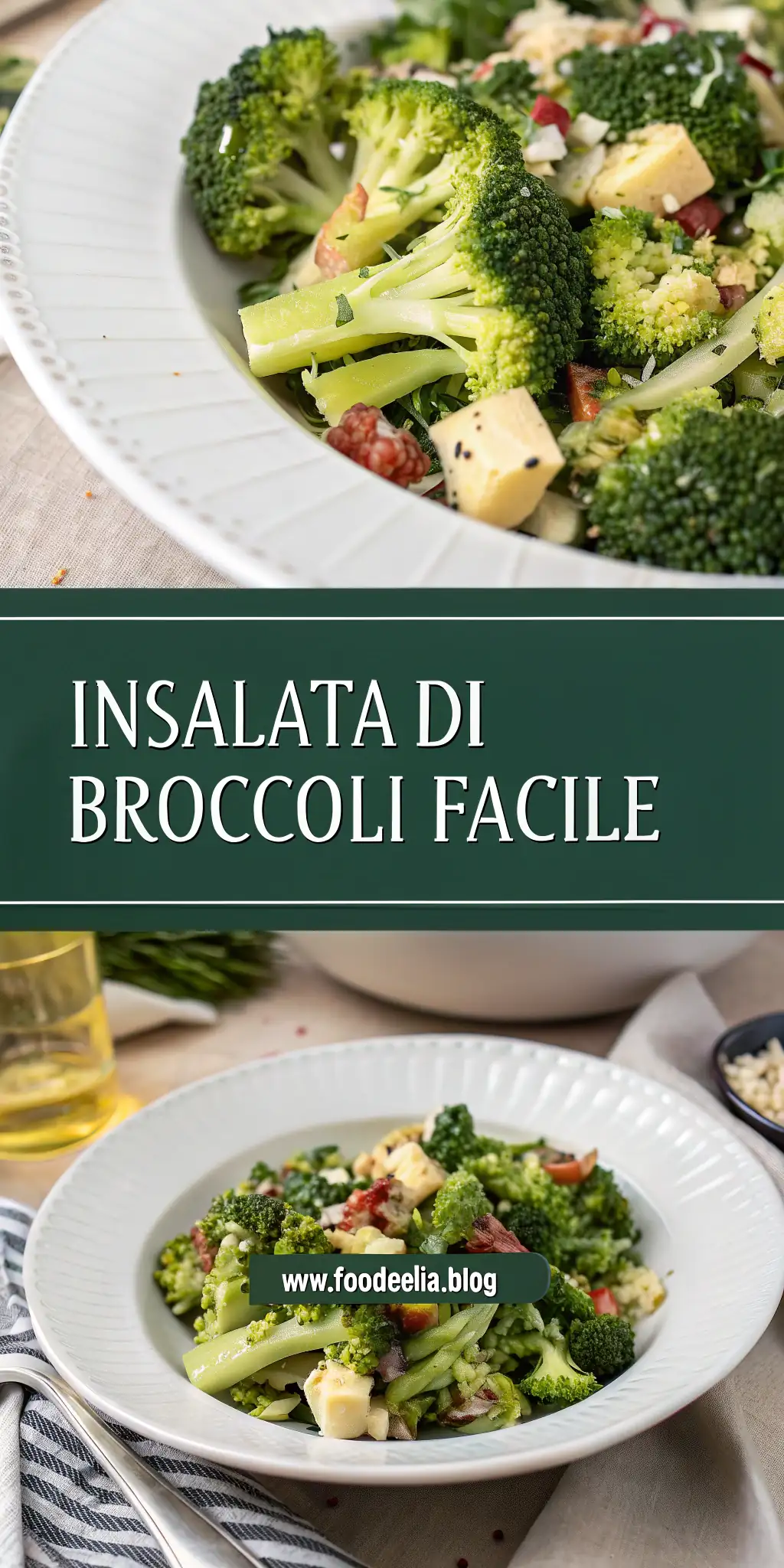 Pinterest image 1 for Insalata di Broccoli Facile