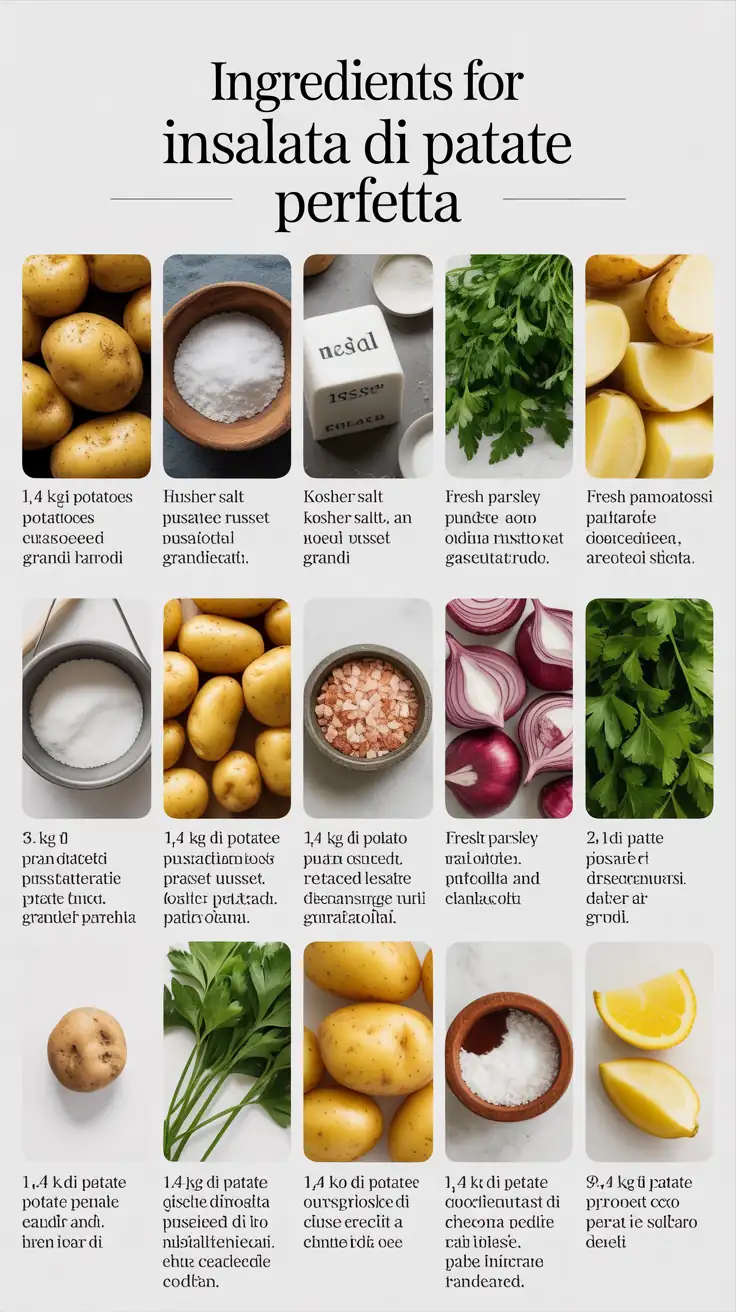 Ingredients for Insalata di Patate Perfetta