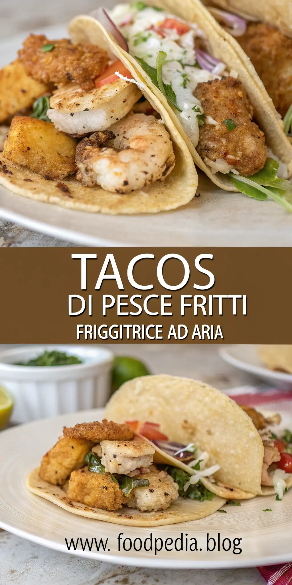 Pinterest image 1 for Tacos di Pesce Fritti in Friggitrice ad Aria