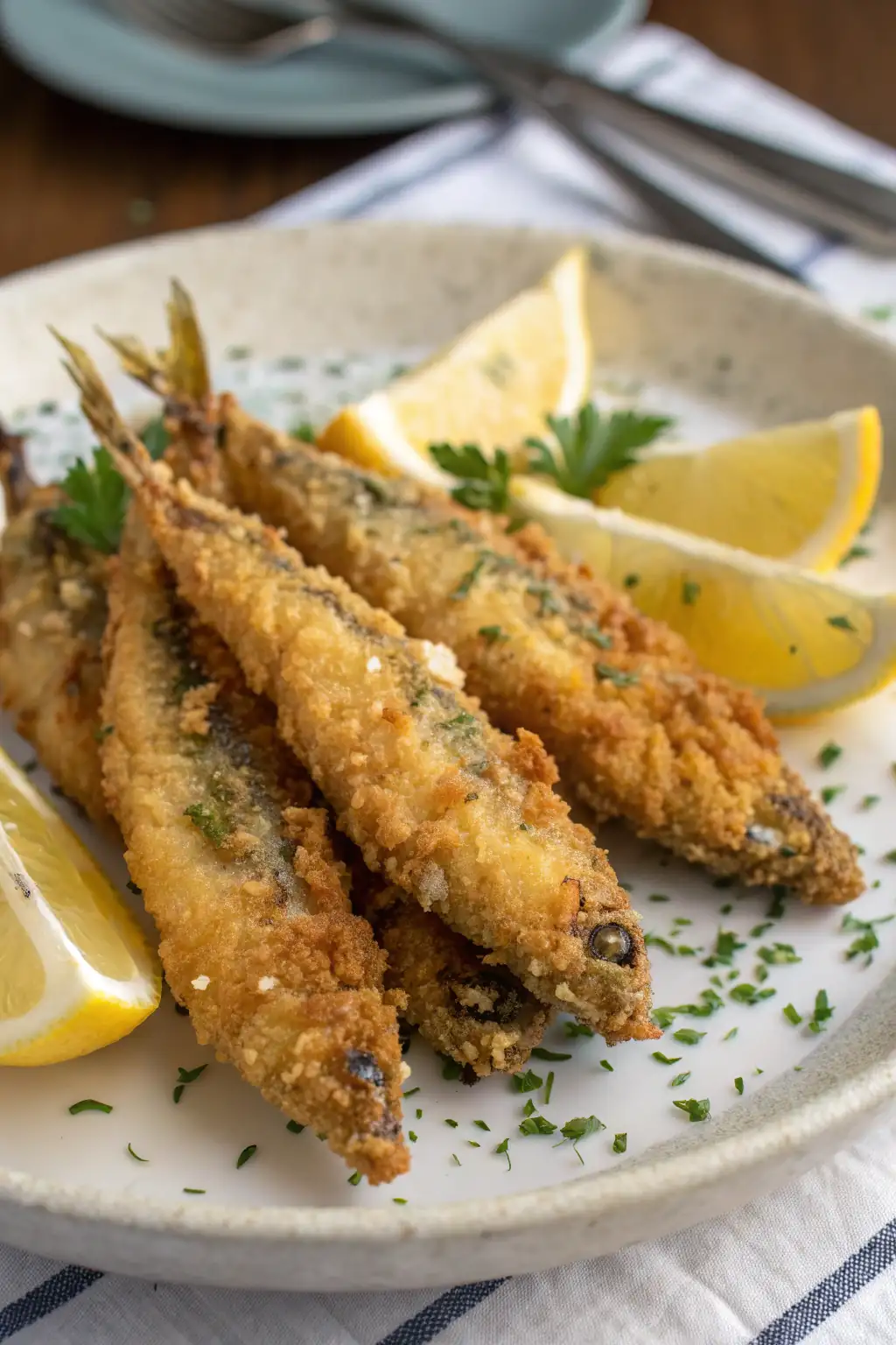 A delicious plate of Ricci di Mare Fritti in Friggitrice ad Aria