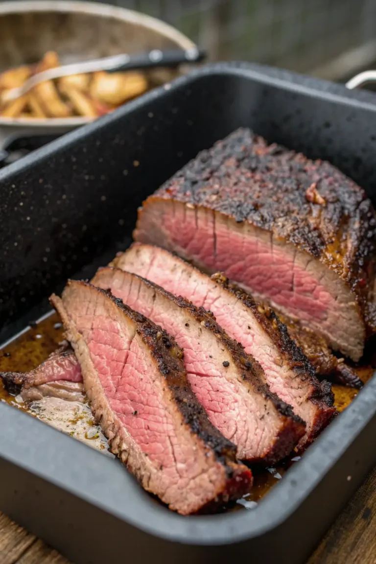 A delicious plate of Brisket di Manzo in Friggitrice ad Aria