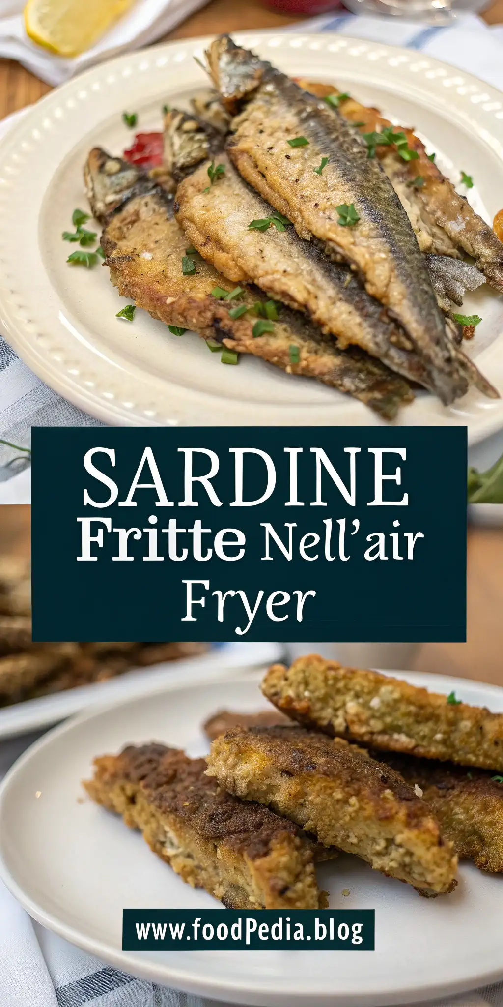Pinterest image 1 for Sardine Fritte nell'Air Fryer