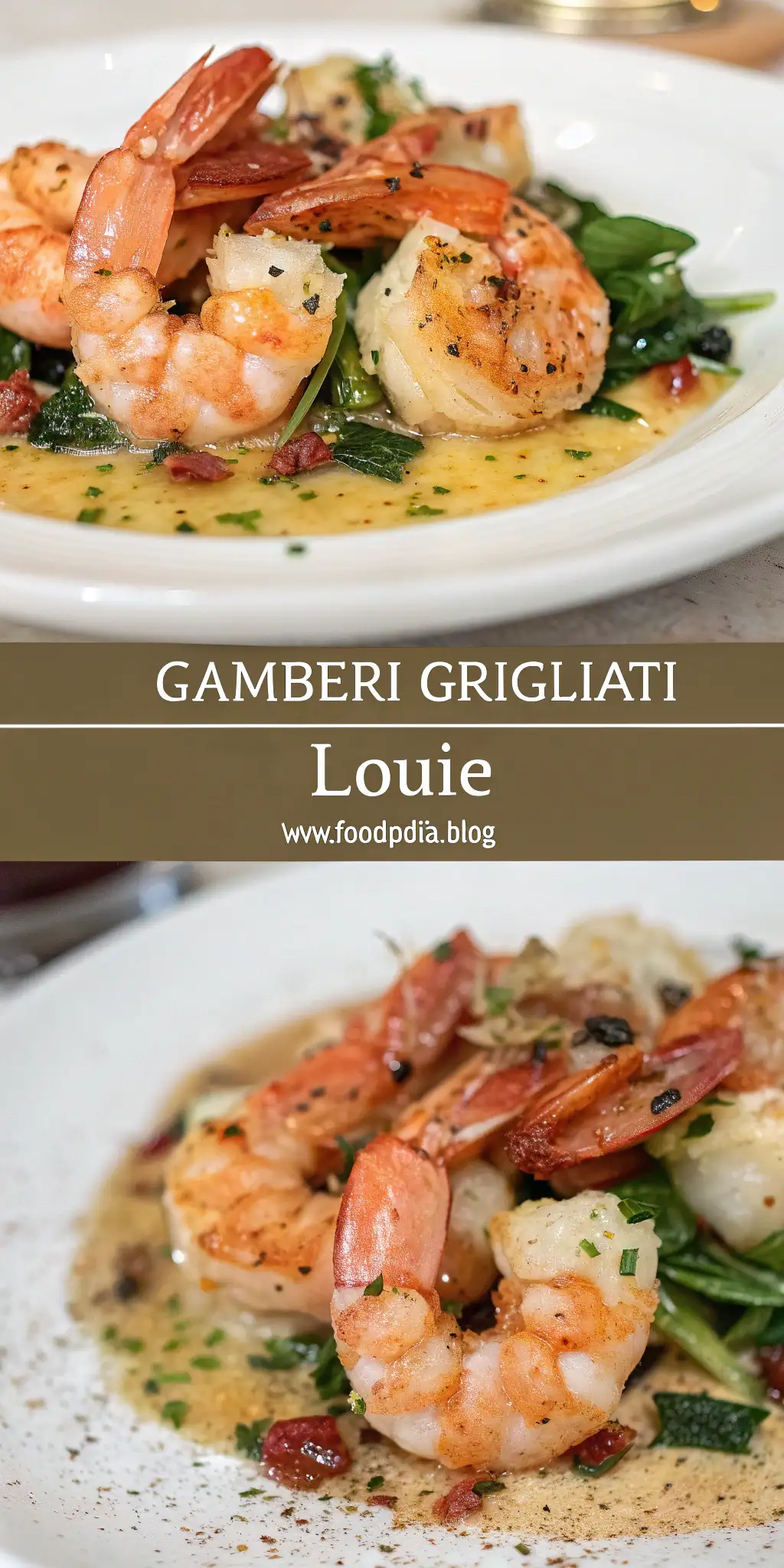 Pinterest image 1 for Gamberi Grigliati Louie