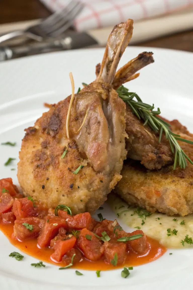 A delicious plate of Coniglio Fritto ad Aria