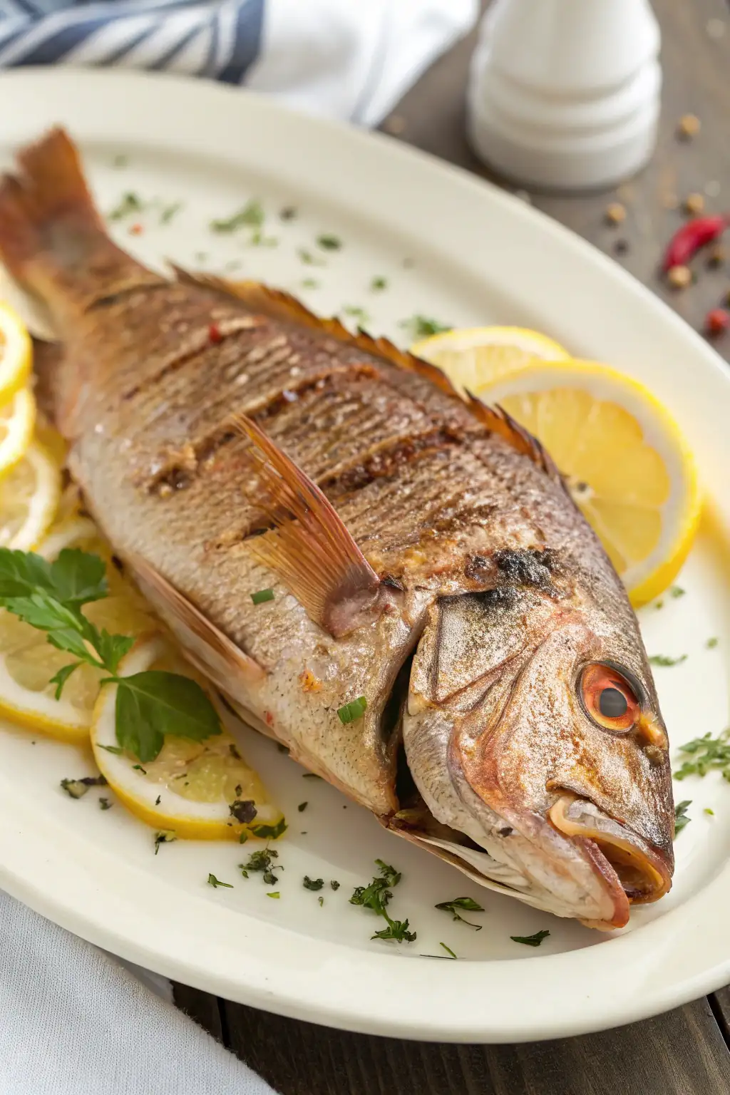 A delicious plate of Snapper in Friggitrice ad Aria