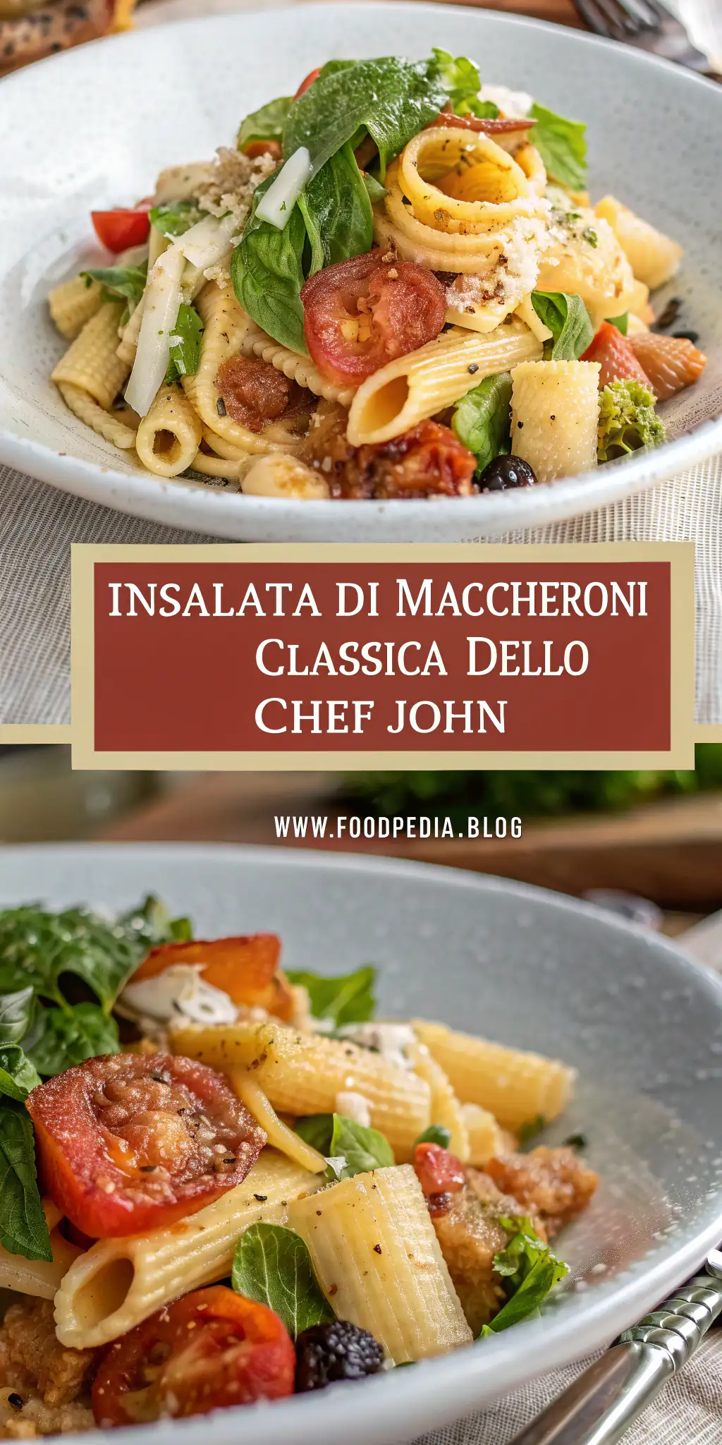 Pinterest image 1 for Insalata di Maccheroni Classica dello Chef John