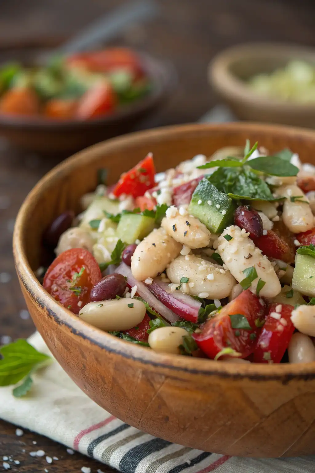 A delicious plate of Insalata di Fagioli Romano
