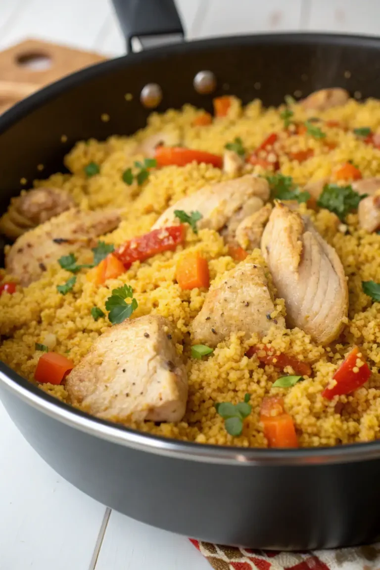 A delicious plate of Couscous di Pollo in Friggitrice ad Aria
