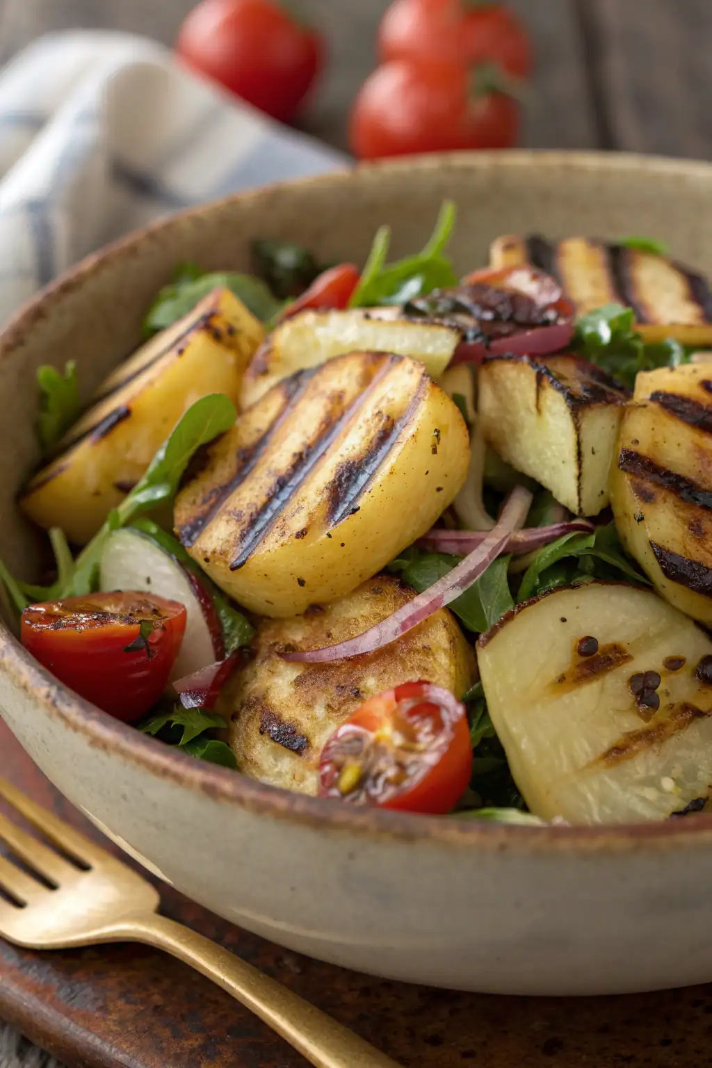 A delicious plate of Insalata di Patate Tedesca alla Griglia