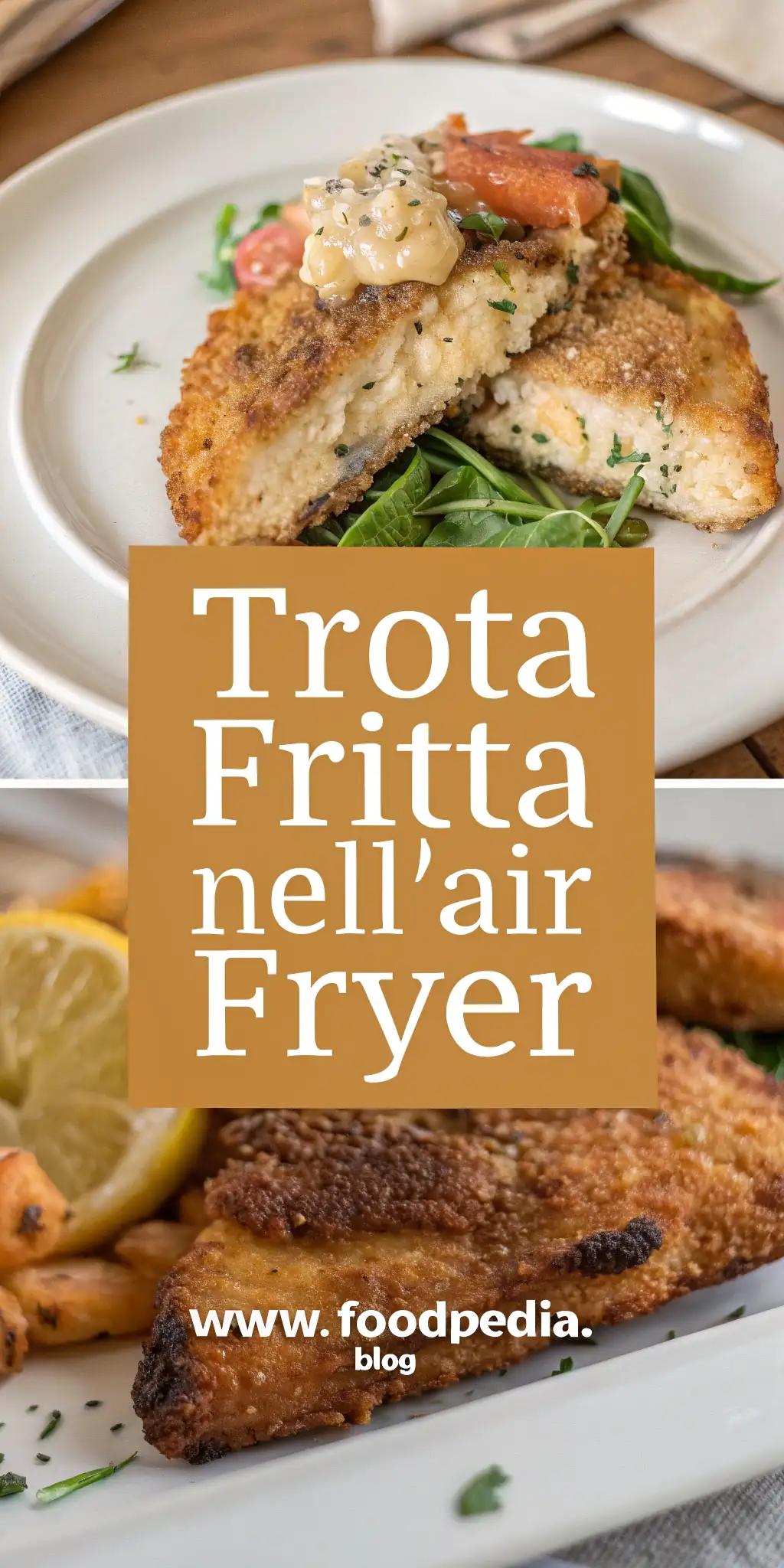 Pinterest image 1 for Trota Fritta nell'Air Fryer