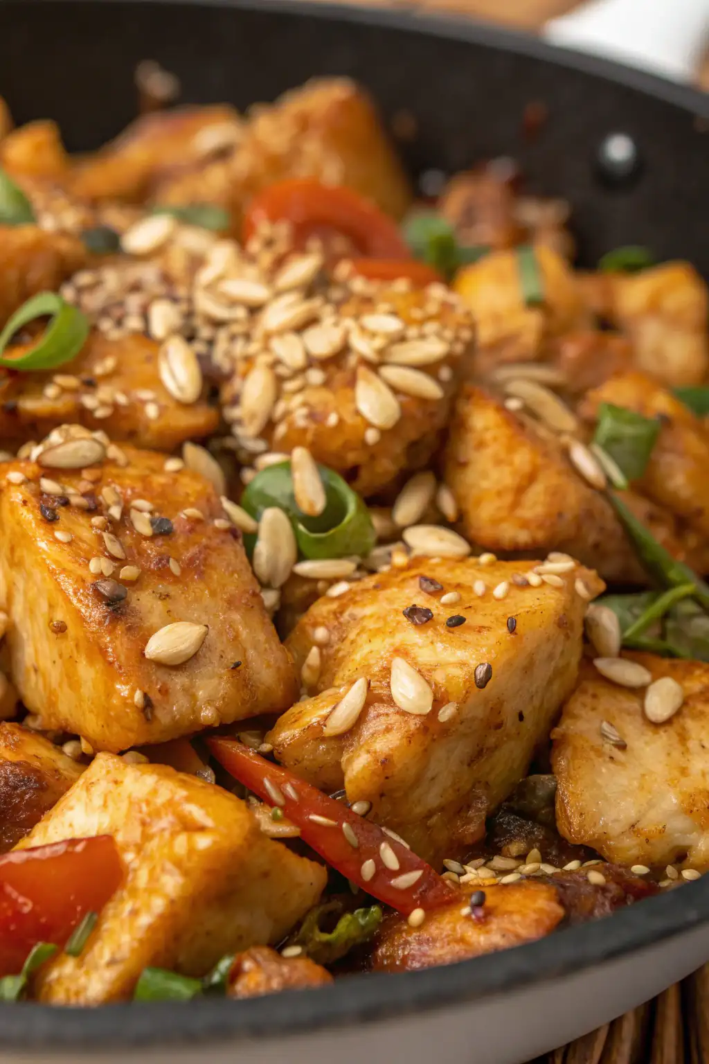 A delicious plate of Pollo con Semi di Girasole in Friggitrice ad Aria