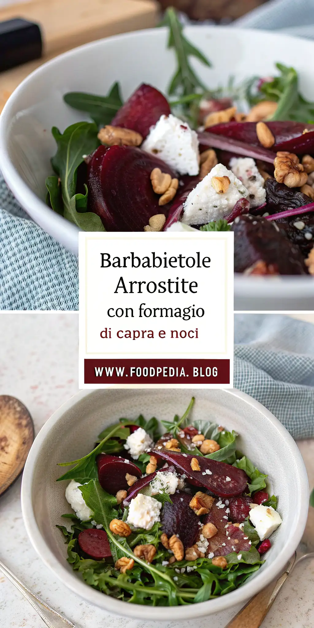 Pinterest image 2 for Barbabietole Arrostite con Formaggio di Capra e Noci