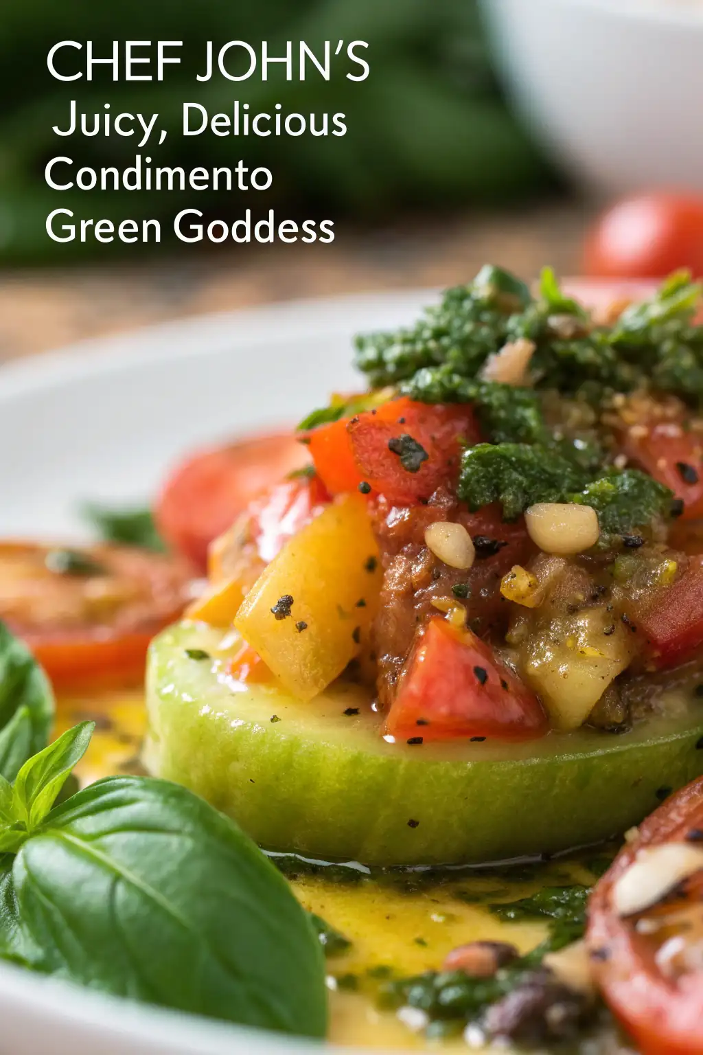 A delicious plate of Condimento Green Goddess di Chef John