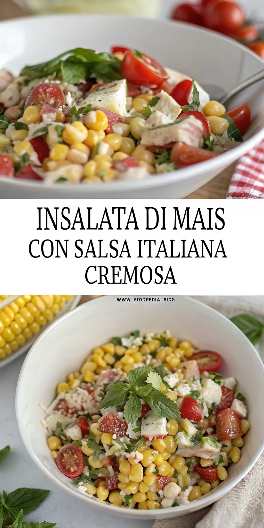 Pinterest image 2 for Insalata di Mais con Salsa Italiana Cremosa