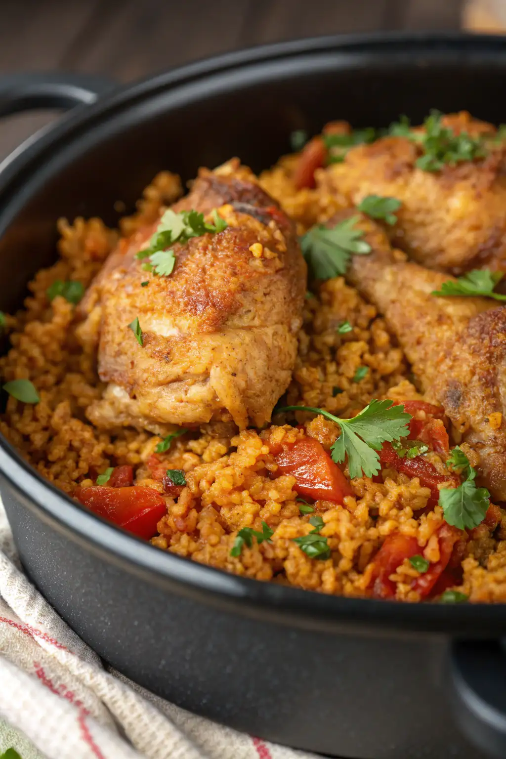 A delicious plate of Pollo Bulgur nella Friggitrice ad Aria