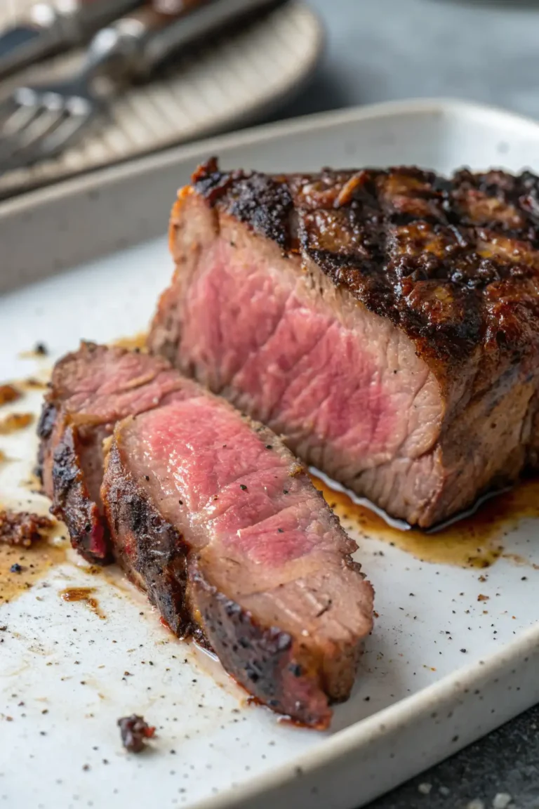 A delicious plate of Bistecca di Struzzo in Friggitrice ad Aria