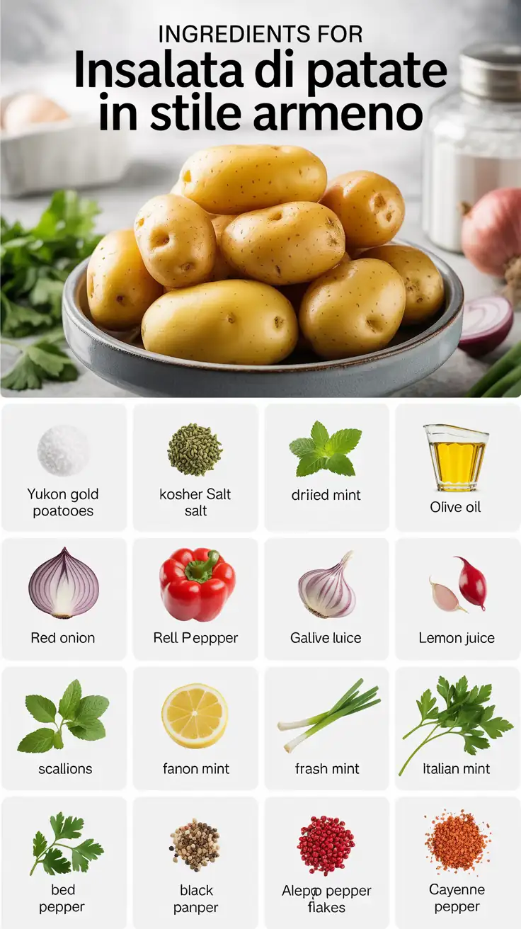 Ingredients for Insalata di Patate in Stile Armeno