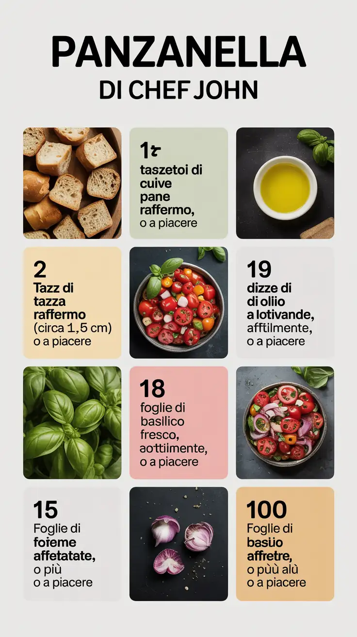 Ingredients for Panzanella di Chef John