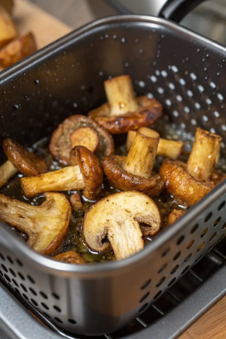 A delicious plate of Porcini Fritti in Friggitrice ad Aria