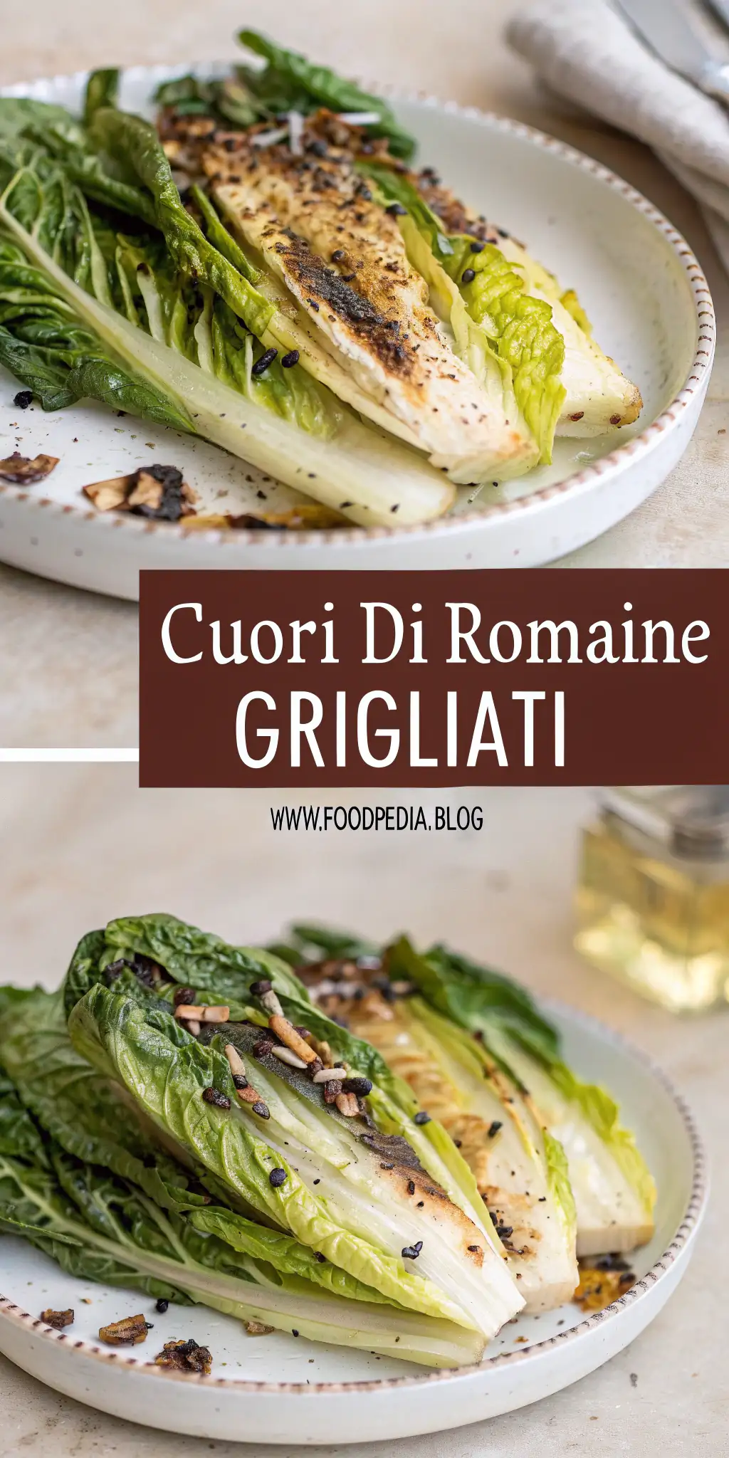 Pinterest image 1 for Cuori di Romaine Grigliati