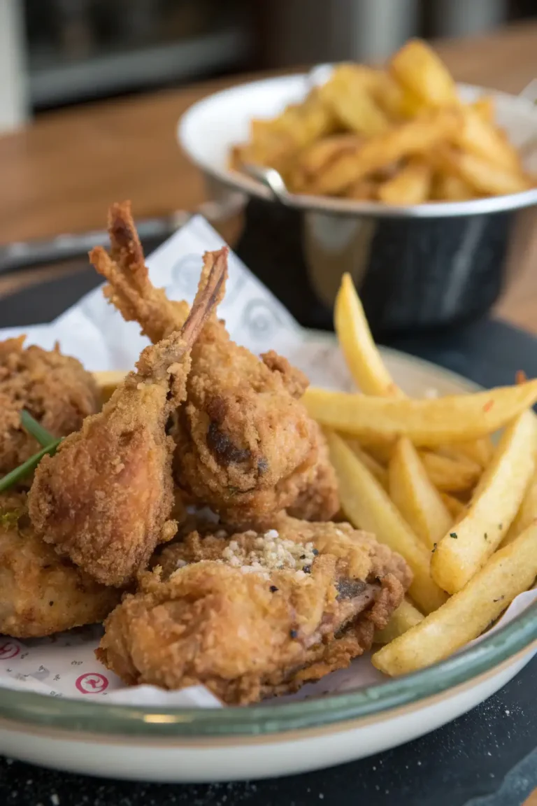 A delicious plate of Ali di Coniglio Fritte in Friggitrice ad Aria