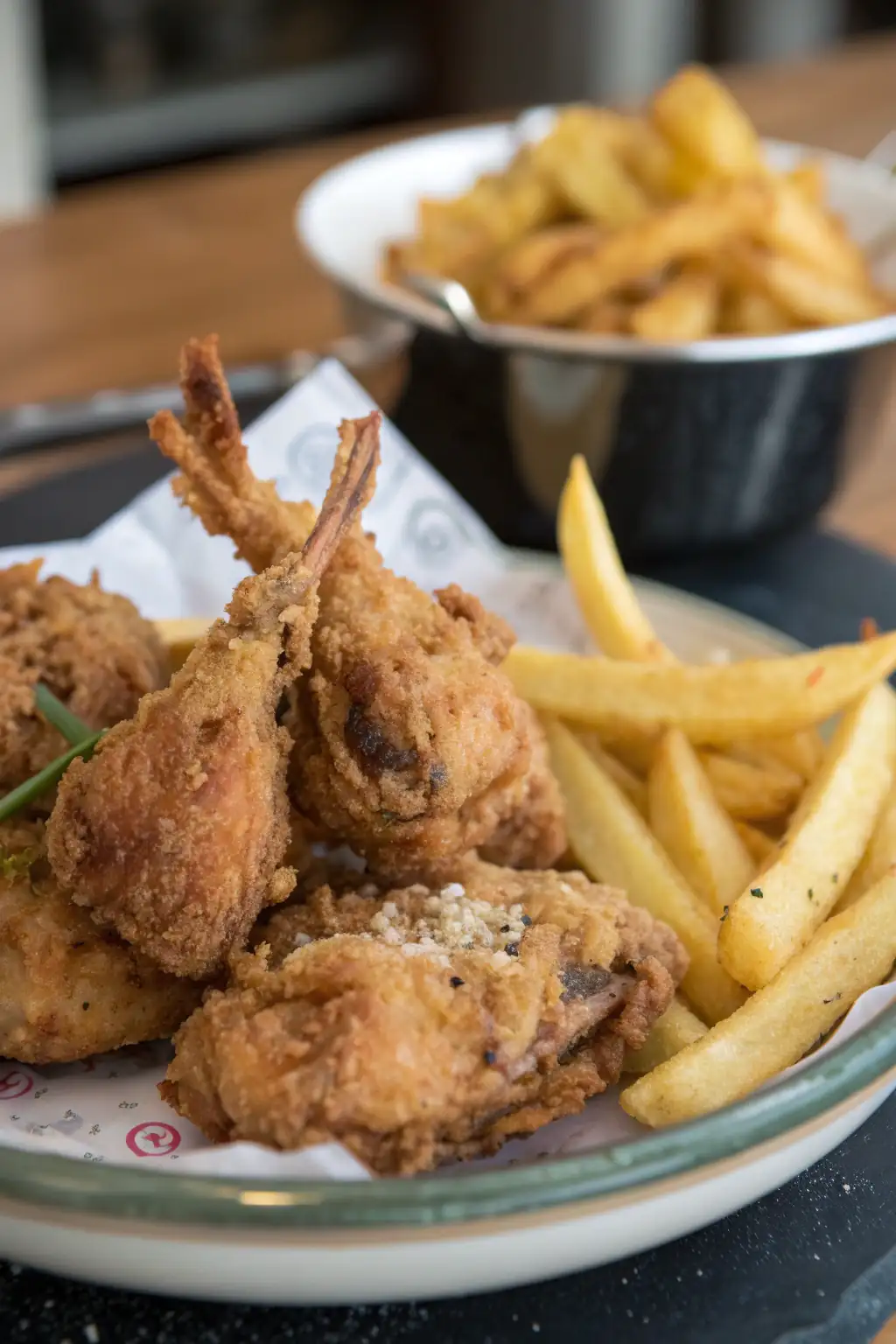 A delicious plate of Ali di Coniglio Fritte in Friggitrice ad Aria