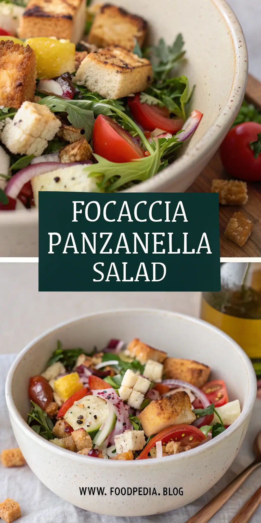 Pinterest image 2 for Focaccia Panzanella
