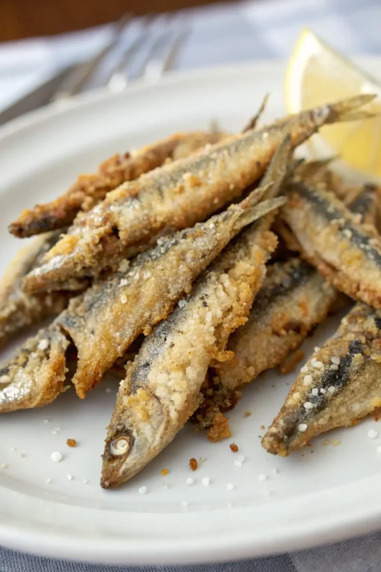 A delicious plate of Acciughe Fritte in Friggitrice ad Aria