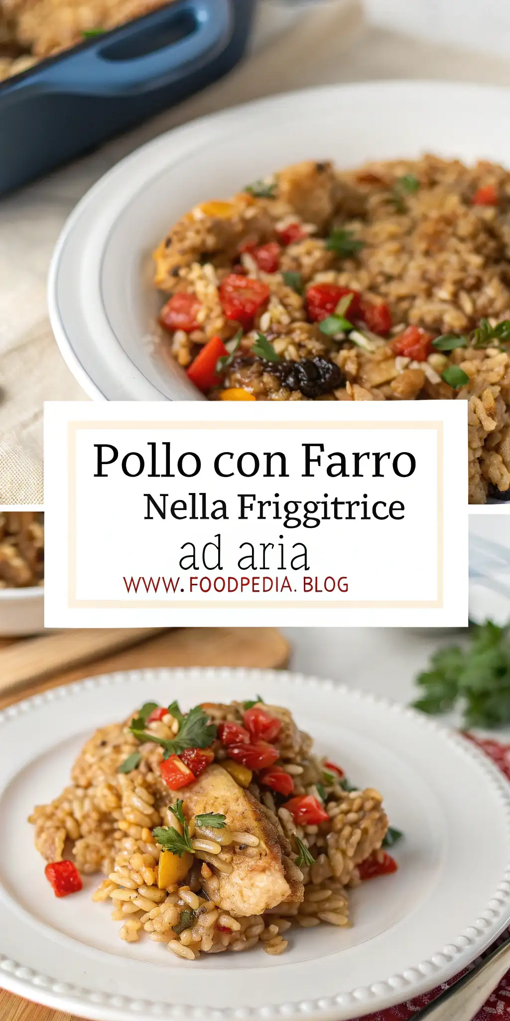 Pinterest image 2 for Pollo con Farro nella Friggitrice ad Aria