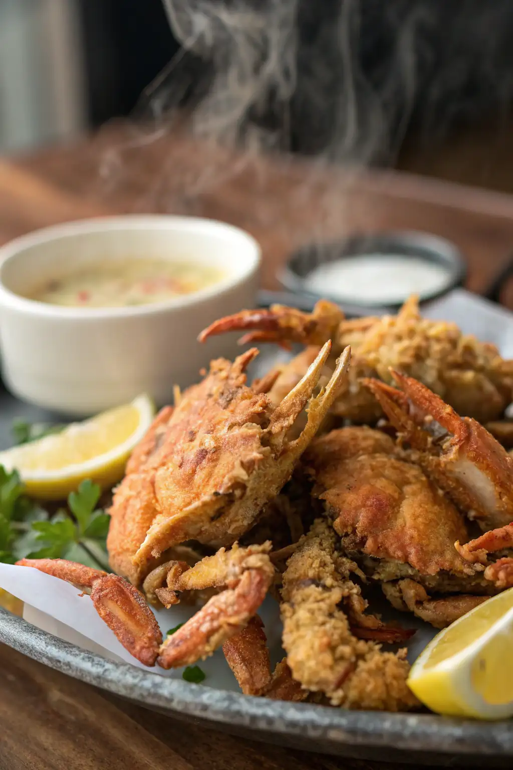 A delicious plate of Gambe di Granchio Fritte ad Aria