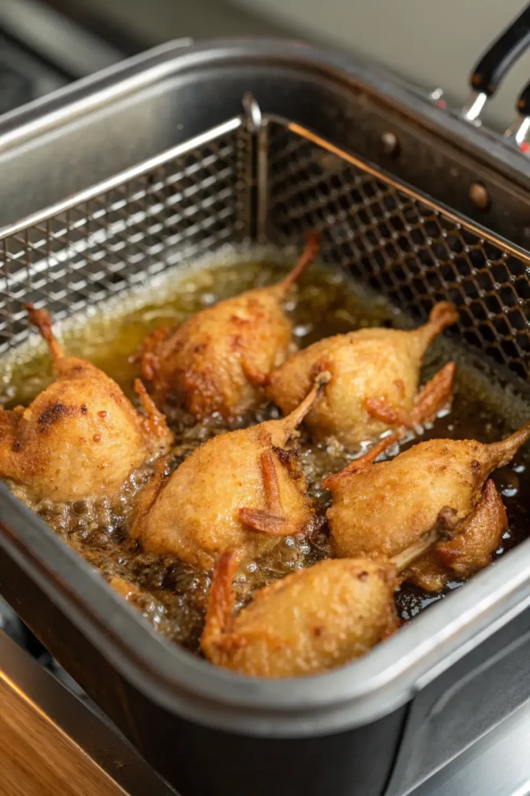 A delicious plate of Quaglie Fritte in Friggitrice ad Aria