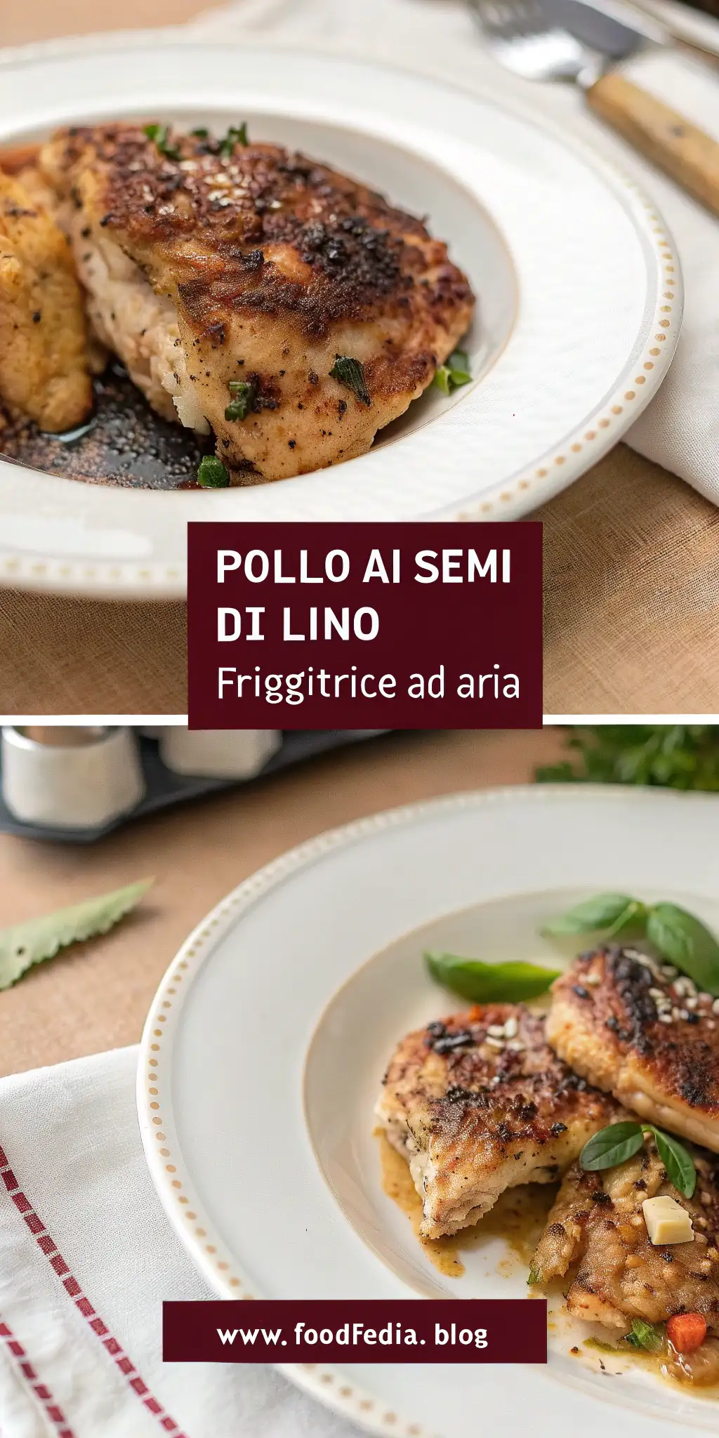 Pinterest image 1 for Pollo ai Semi di Lino in Friggitrice ad Aria