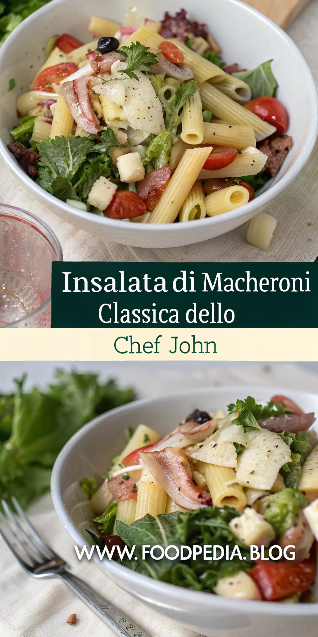 Pinterest image 2 for Insalata di Maccheroni Classica dello Chef John