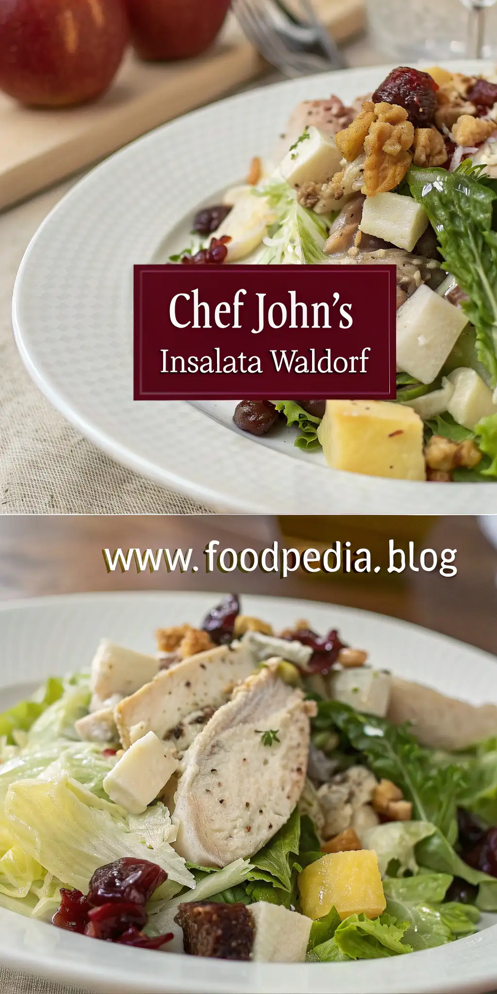Pinterest image 1 for Insalata Waldorf di Chef John