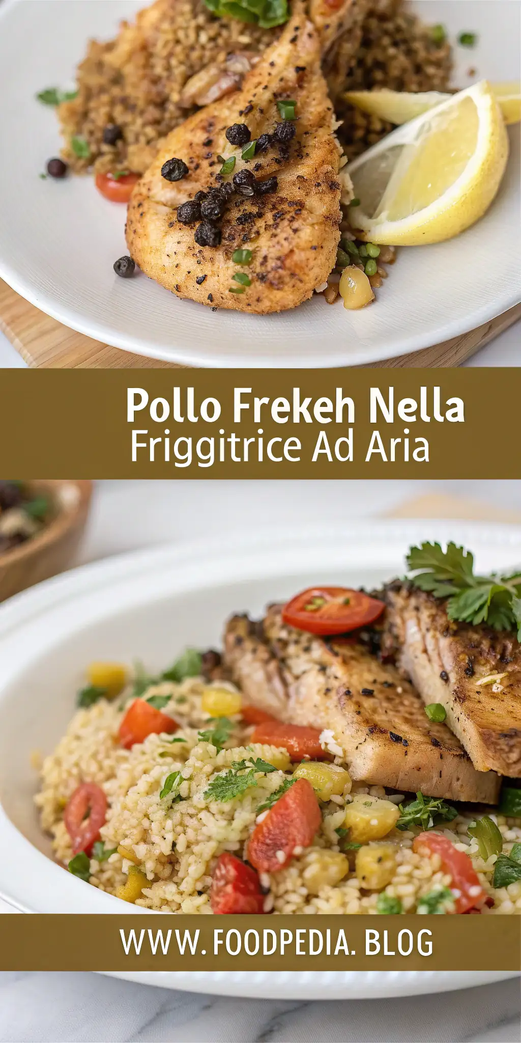 Pinterest image 1 for Pollo Freekeh nella Friggitrice ad Aria