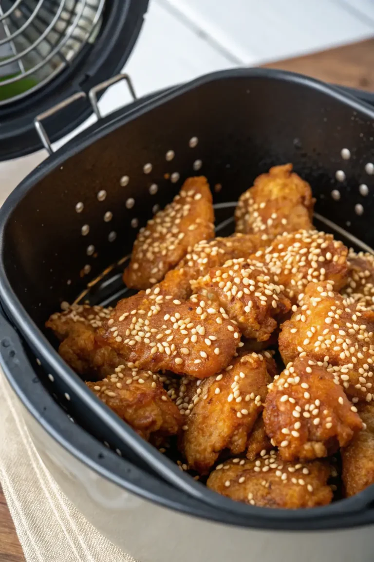 A delicious plate of Pollo al Sesamo in Friggitrice ad Aria
