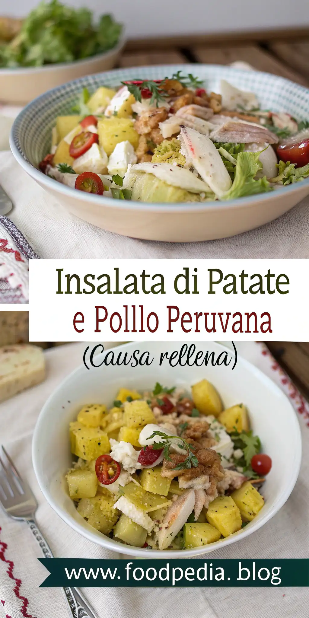 Pinterest image 2 for Insalata di Patate e Pollo Peruviana (Causa Rellena)