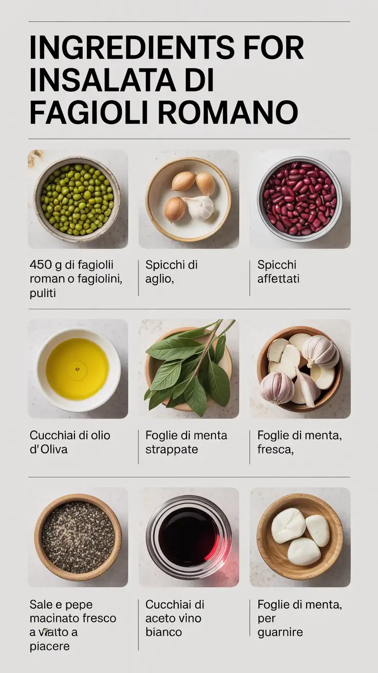 Ingredients for Insalata di Fagioli Romano