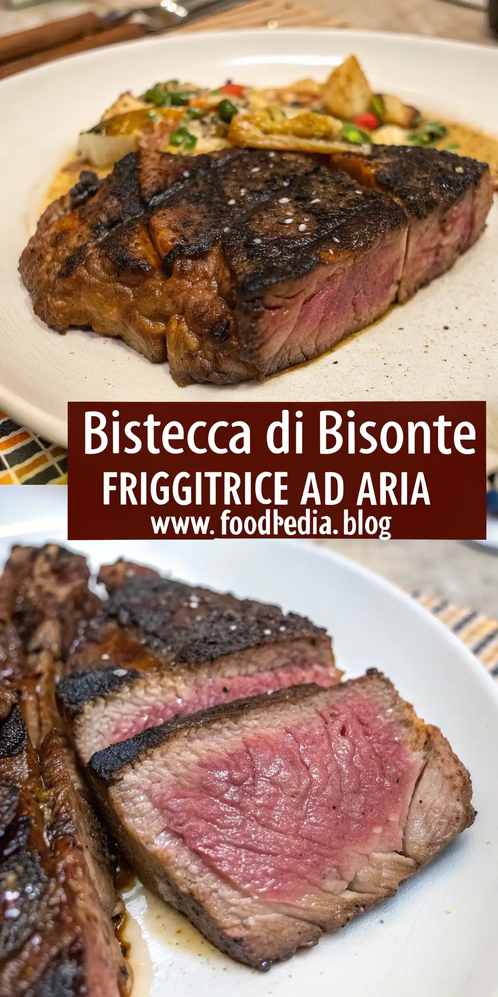 Pinterest image 1 for Bistecca di Bisonte in Friggitrice ad Aria