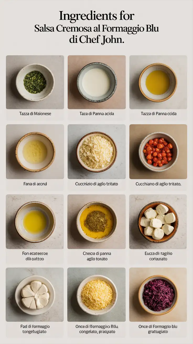 Ingredients for Salsa Cremosa al Formaggio Blu di Chef John