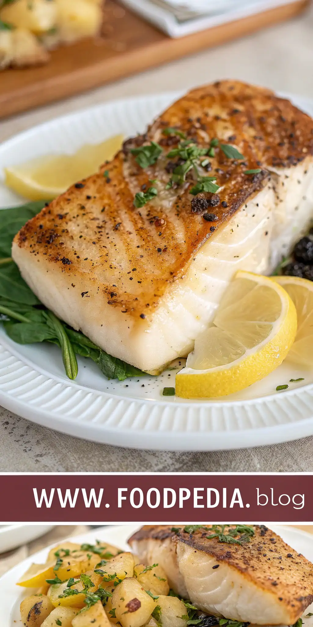 Pinterest image 1 for Halibut Fritto nell'Air Fryer