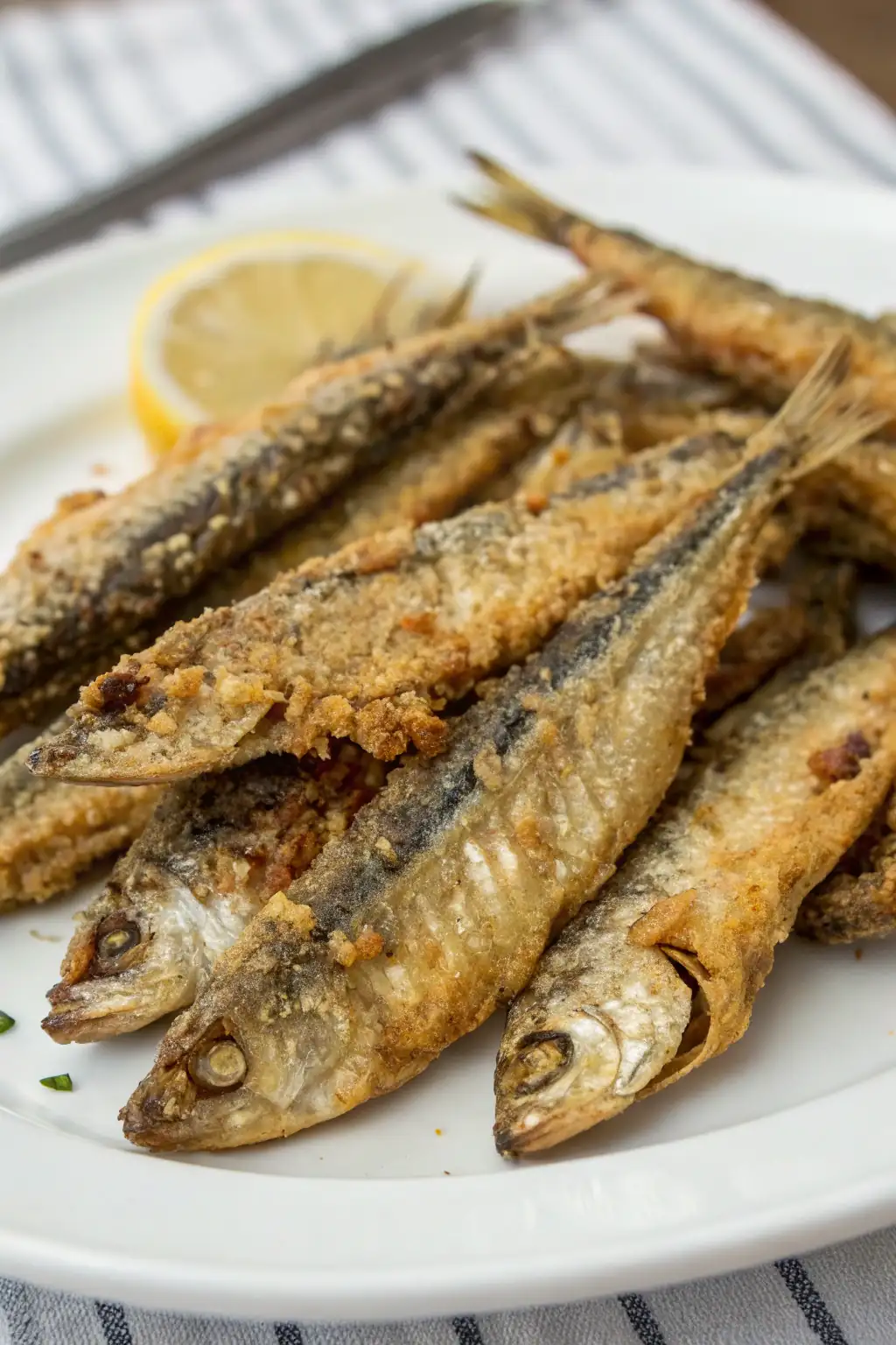 A delicious plate of Acciughe Fritte in Friggitrice ad Aria