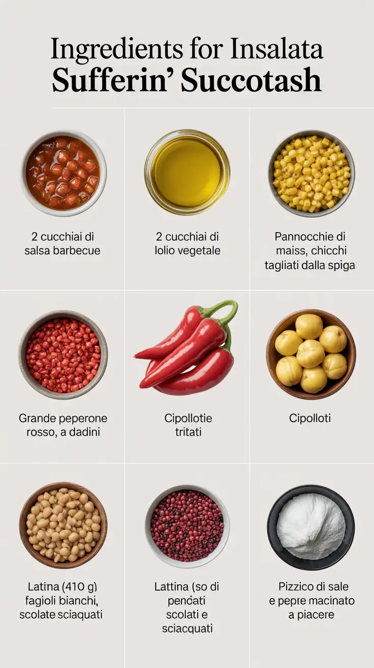 Ingredients for Insalata Sufferin' Succotash