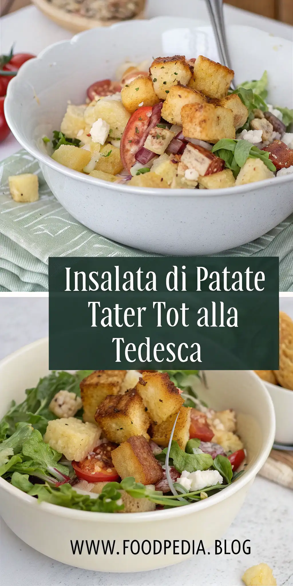 Pinterest image 2 for Insalata di Patate Tater Tot alla Tedesca