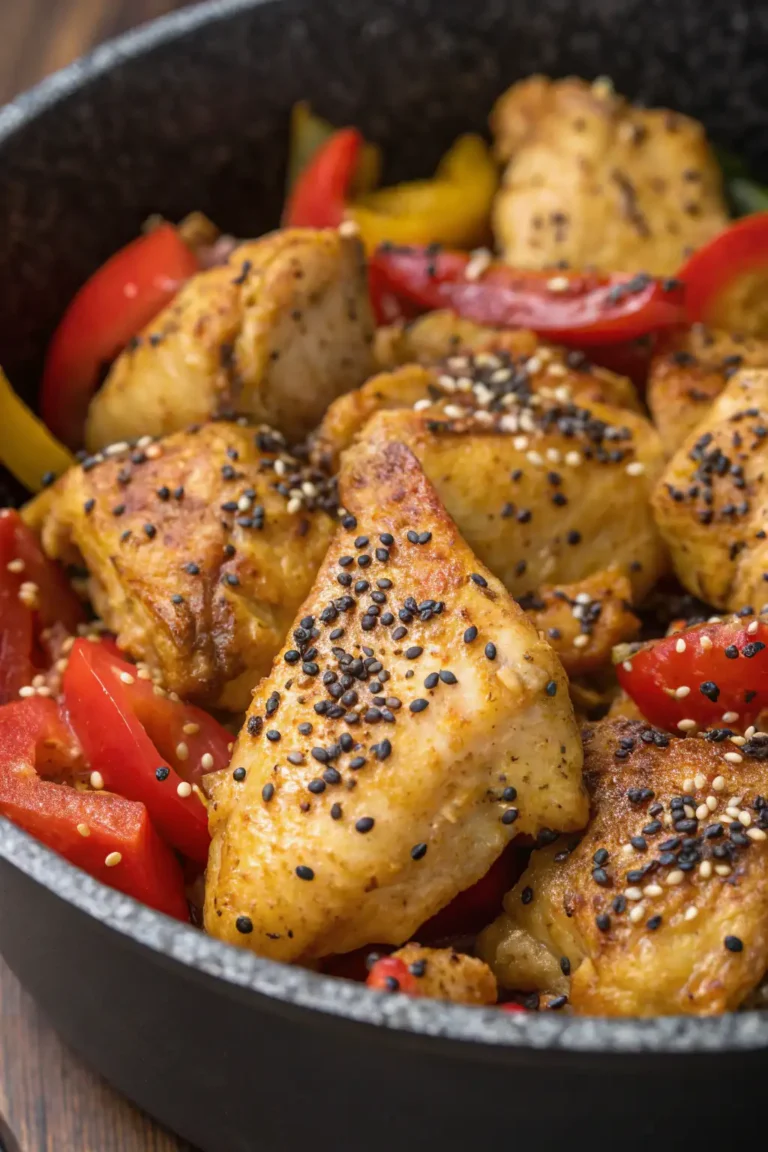 A delicious plate of Pollo ai Semi di Papavero in Friggitrice ad Aria