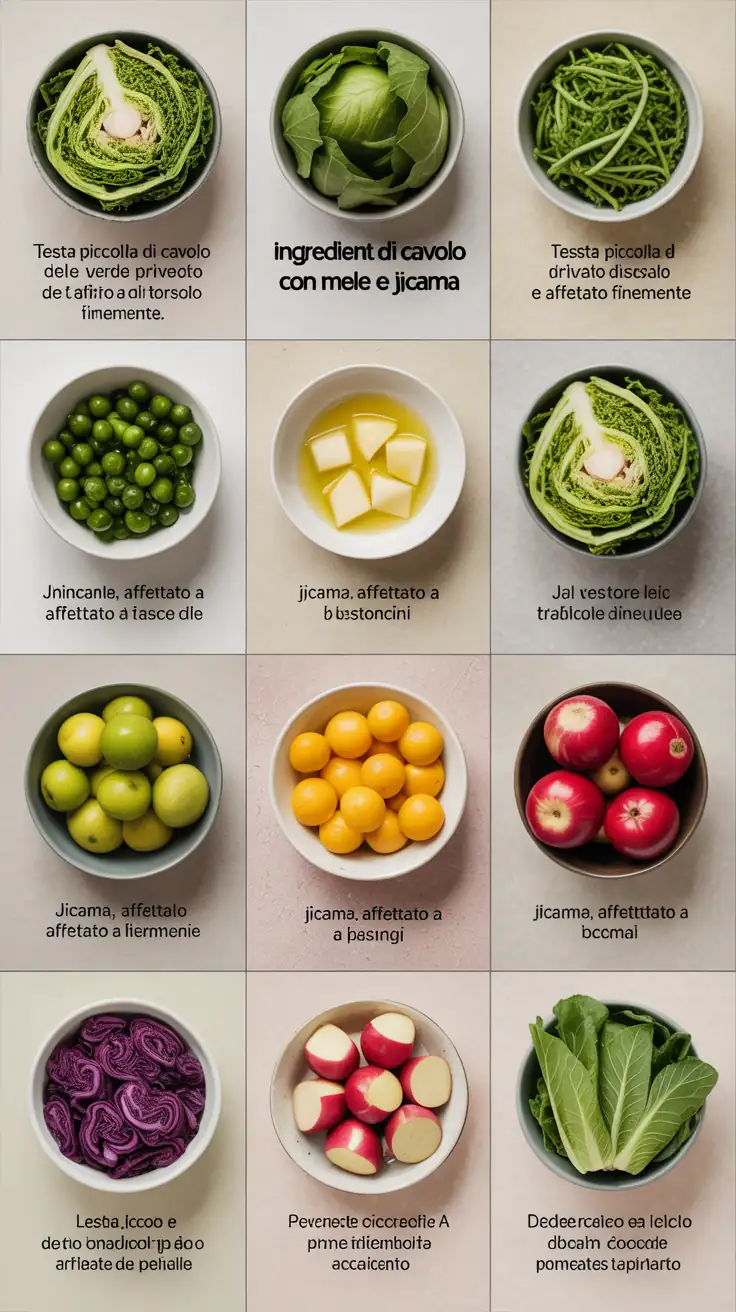 Ingredients for Insalata di Cavolo con Mele e Jicama