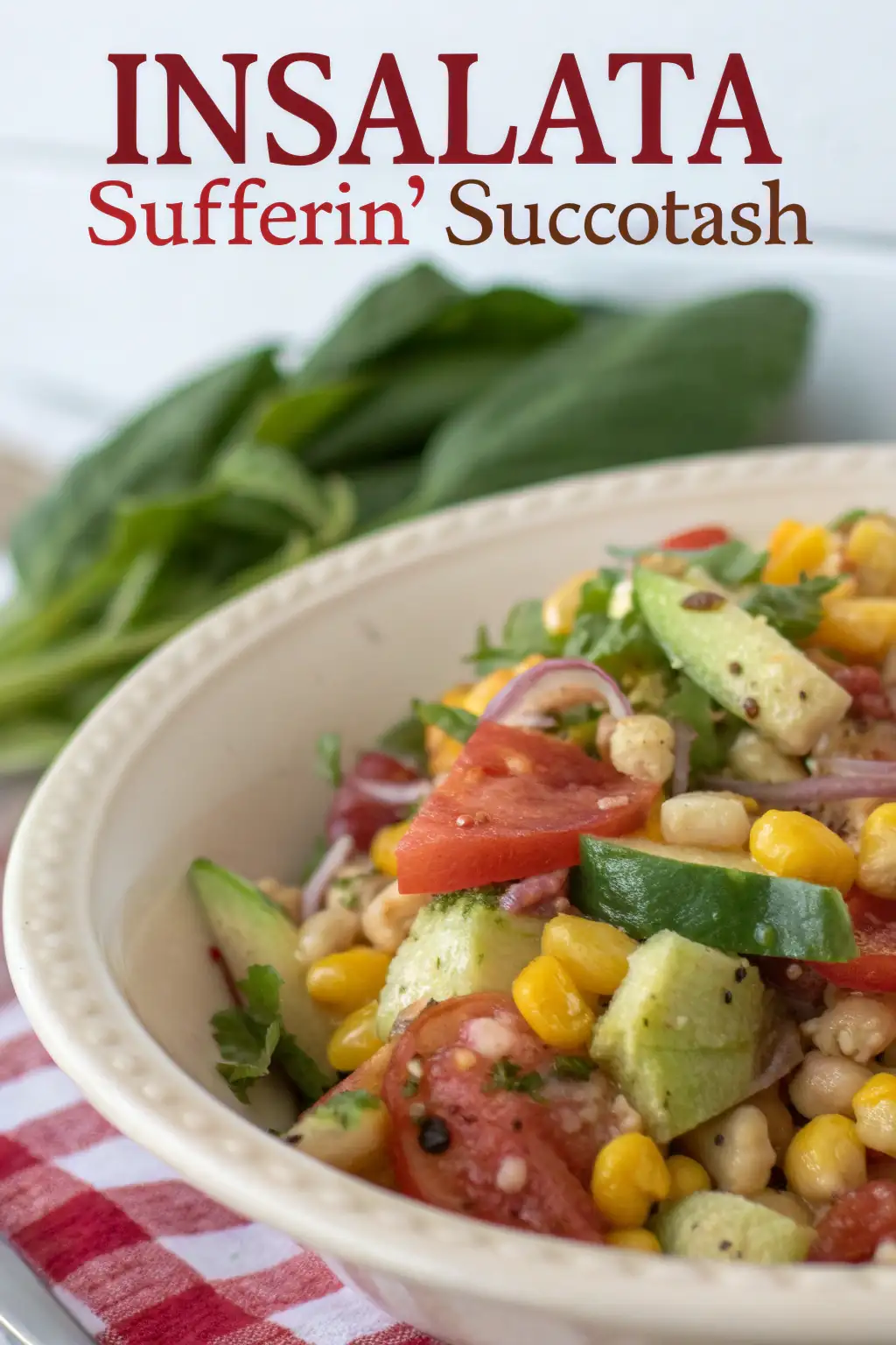 A delicious plate of Insalata Sufferin' Succotash