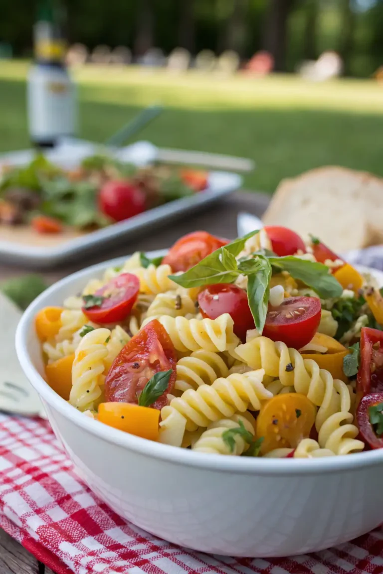 A delicious plate of L'insalata di pasta perfetta per il picnic